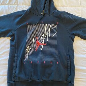 Jordan Black Hoodie with Red Logo